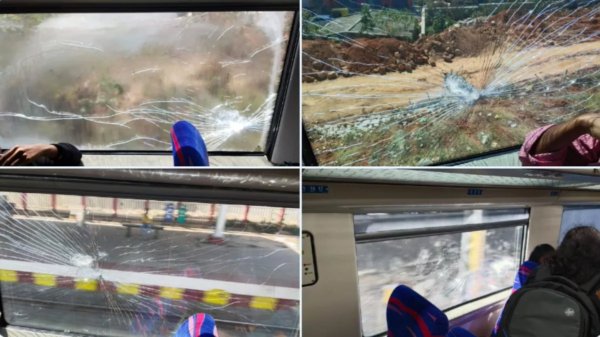 कुछ शरारती तत्वों ने वंदे भारत एक्सप्रेस ट्रेन पर पथराव कर दिया जिससे उसकी दो खिड़कियां हई क्षतिग्रस्त..
