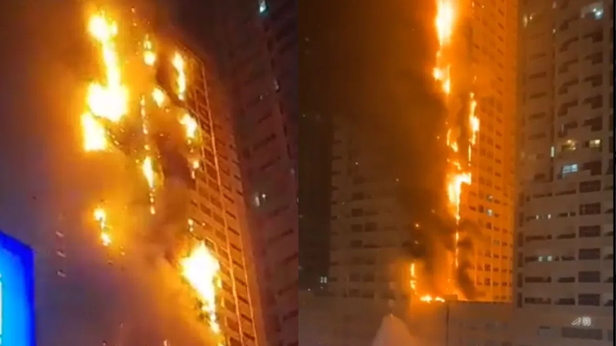 संयुक्त अरब अमीरात के अजमान शहर में एक आवासीय इमारत में लगी भीषण आग