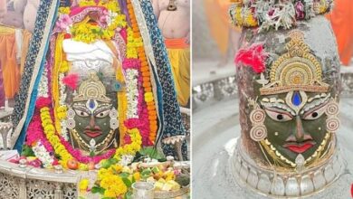 Photo of भस्म आरती में श्रीकृष्ण स्वरूप में सजे बाबा महाकाल