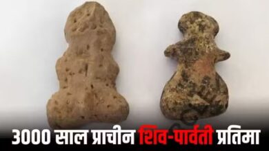 Photo of गोवर्धन पर्वत के पास हुई थी खोदाई: मथुरा में मिली 3000 साल प्राचीन शिव-पार्वती प्रतिमा