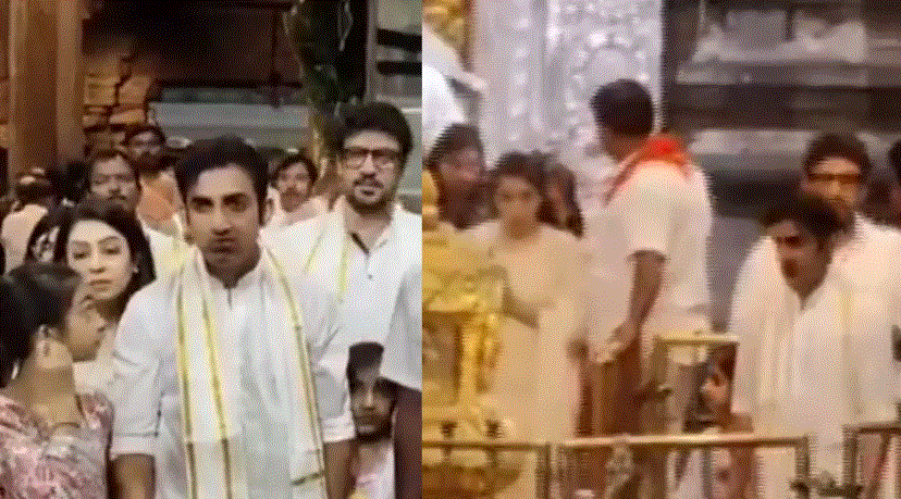 Photo of Gautam Gambhir ने वेंकटेश्वर मंदिर में टेका माथा