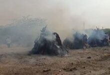 Photo of  एक साथ उठीं चार अर्थियां, पाली के ढाबर गांव में हुआ अंतिम संस्कार, मृतकों में तीन सगे भाई; गमगीन