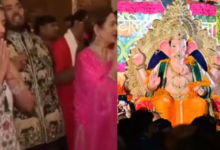 Photo of अंबानी परिवार में गणेश चतुर्थी के मौके पर विराजे Antilia Cha Raja