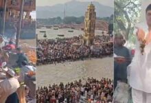 Photo of तर्पण के लिए हरिद्वार में उमड़ी भीड़, असम के सीएम ने नारायणी शिला में की पूजा