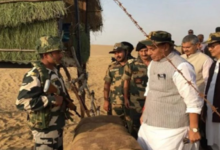 Photo of रक्षा मंत्री राजनाथ सिंह आज से जैसलमेर में पाकिस्तान सीमा के दौरे पर
