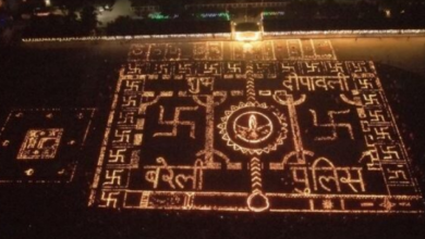 Photo of बरेली में 55 हजार दीपों से जगमग हुई पुलिस लाइन
