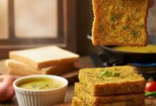 Photo of मिनटों में तैयार होने वाला नाश्ता है ब्रेड बेसन टोस्ट, ब्रेकफास्ट के लिए है हेल्दी और टेस्टी ऑप्शन