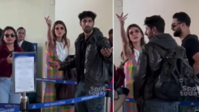 Photo of कृति सेनन को आया गुस्सा, एयरपोर्ट पर कैमरे देख बजाई चुटकी