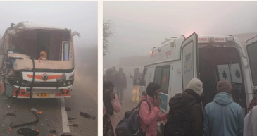 Photo of धुंध का कहर! सीकर में नेशनल हाईवे पर चार वाहनों की टक्कर, 10 घायल