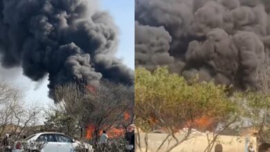 Photo of फैक्टरी के गोदाम में भड़की आग: चारों तरफ फैला काले धुएं का गुबार