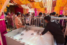 Photo of कुरुक्षेत्र में 56 हजार लीटर गंगाजल से अभिषेक, लाखों भक्तों की भीड़