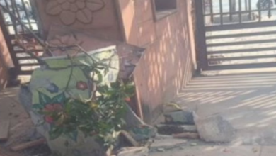 Photo of  मंगलनाथ मंदिर में बड़ा हादसा टला, मुख्य द्वार से गिरे पत्थर