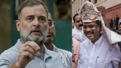 Photo of  संसद में धर्मेंद्र प्रधान के स्वागत पर राहुल गांधी ने बीजेपी पर साधा निशाना